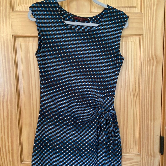 Superstition jersey midi-dress in blue and brown (size M) - Picture 10 of 11